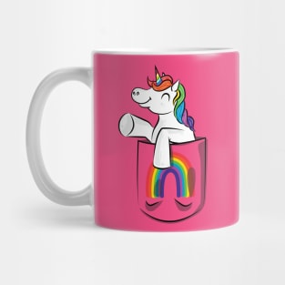 Rainbow Pocket Unicorn Mug